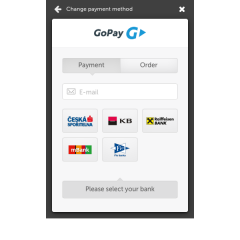 Gopay for Virtuemart - select type of online bank payments