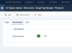 Google Tag Manager for PhocaCart - Universal Analytics - Track purchase